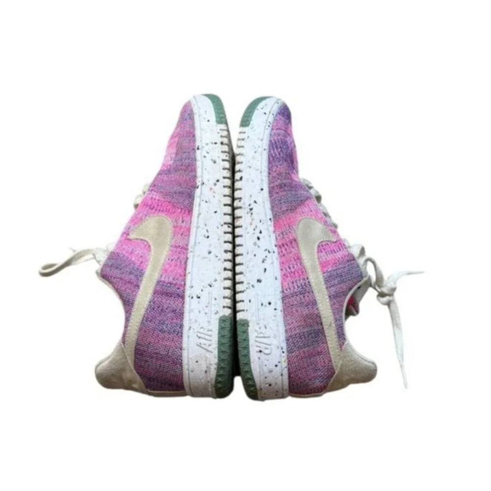 Nike Air Force 1 Crater Flyknit Womens Size 11 Fuchsia Glow DC7273-500 Sneakers - Picture 3 of 10